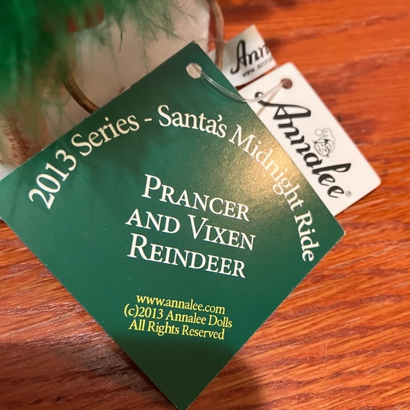 NWT Annalee 3” Prancer & Vixen Reindeer # 945413 Macy’s Storybook Mice 2013 - Picture 8 of 8